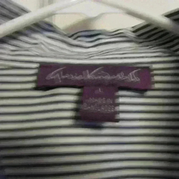 Gloria Vanderbilt women’s button down oversized casual blouse large - Picture 3 of 3